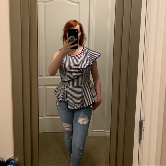 Parker Carly Striped Peplum Top ✨Host Pick✨ - Picture 10 of 11